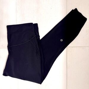 SOLD—-LULULEMON Black Leggings size 10 - Base Pace High Rise Tight 25”